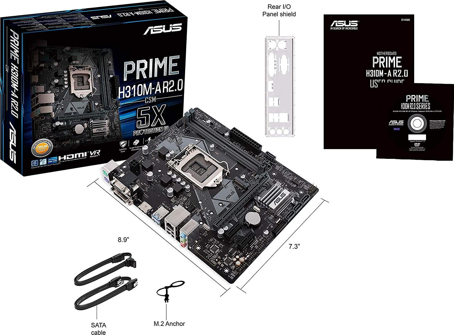 Asus Prime H310M A R2 0 CSM Motherboard Micro ATX με Intel 1151 rev 2