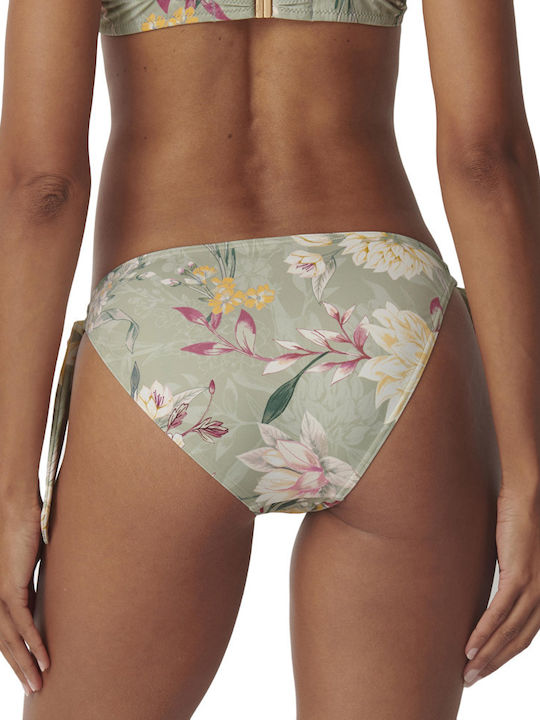 Triumph Botanical Leaf Tai Bikini Slip με Κορδονάκια Πράσινο 10207924