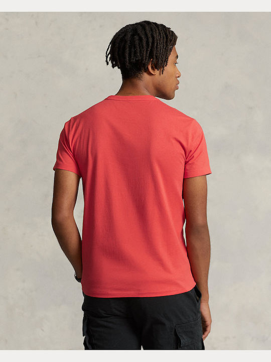 Ralph Lauren Ανδρικό T-shirt Κόκκινο Μονόχρωμο