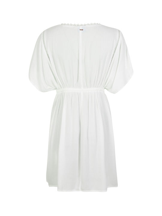 O'neill Mona Γυναικείο Κοντό Φόρεμα Παραλίας Λευκό