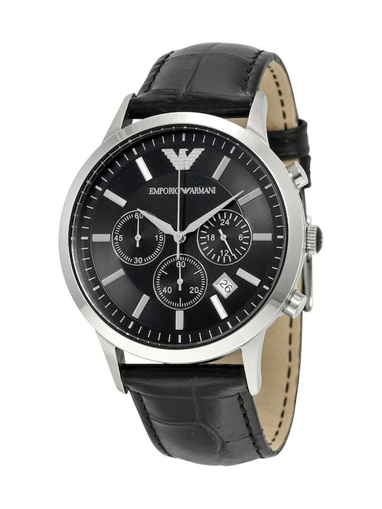 Emporio Armani Ρολόι Μπαταρίας με Δερμάτινο Λουράκι