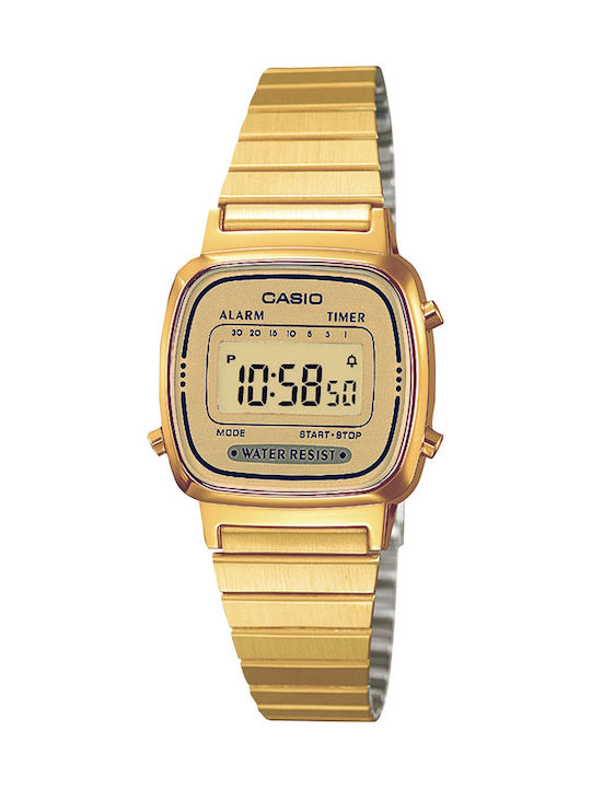 Casio Vintage Ρολόι Μπαταρίας με Μεταλλικό Μπρασελέ