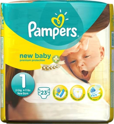 Pampers New Baby No 1 (2-5Kg) 23τμχ