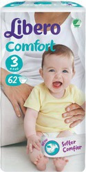 Libero Comfort No3 (4-9kg), 62τμχ
