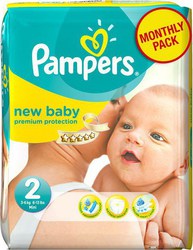 Pampers New Baby Monthly Pack No 2 (3-6 Kg) 240τμχ