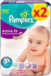 Pampers Active Fit Double Pack Νο 3+ (5-10kg) 2*45τμχ