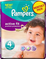 Pampers Active Fit Monthly Pack No 4 (7-18kg) 168τμχ