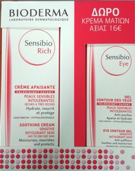 Bioderma Set Sensibio Κρέμα Rich & Κρέμα Gel Ματιών