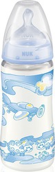 Nuk First Choice Baby Blue Μπιμπερό Πολυπροπυλενίου (PP), Θηλή Σιλικόνης, 300ml