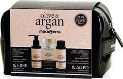 Macrovita Set Olive/Argan Κρέμα Προσώπου (Ξηρές), Κρέμα Σώματος & Αφρόλουτρο