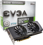 EVGA GeForce GTX960 4GB FTW Gaming ACX 2.0+ (04G-P4-3969-KR)