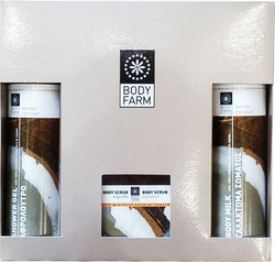 Bodyfarm Set Coconut Αφρόλουτρο, Σαπούνι, Κρέμα Σώματος & Scrub