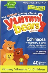 Hero Nutritionals Yummi Bears Echinacea + Vitamin C & Zinc 40 μασώμενες ταμπλέτες