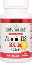 Natures Aid Vitamin D3 5000iu 60 ταμπλέτες