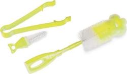 Nuvita Baby Bottle Brush and Mini-Brush & Clamp Green