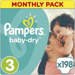 Pampers Baby Dry Monthly Pack No 3 (5-9Kg) 198τμχ