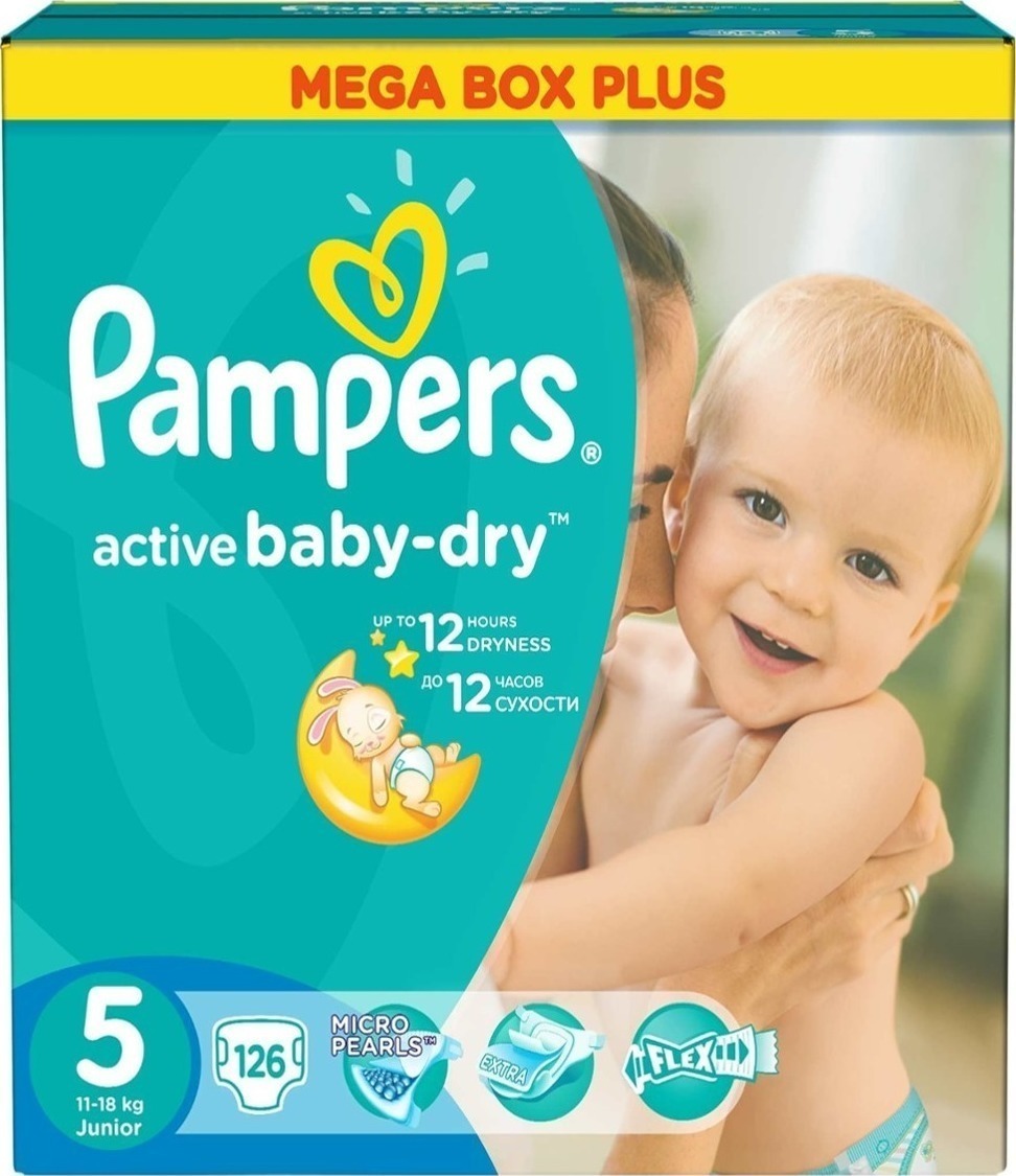 Pampers Active Baby Dry Mega Box Plus No5 (11 18kg) 126 τμχ Skroutz gr