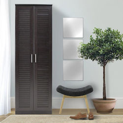 Ξύλινη Sante με 7 Ράφια Wenge 60x37x183cm 123-000006