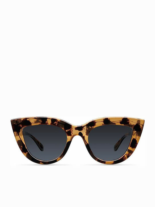 Meller Karoo Women's Sunglasses with Brown Plastic Frame and Black Polarized Lens KA-TIGCAR