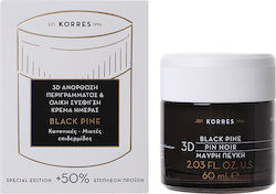Korres Black Pine Μαύρη Πεύκη 3D Κρέμα Ημερας Ανόρθωση Περιγράμματος & Ολική Σύσφιγξη για Κανονικές Μικτές Επιδερμίδες 60ml
