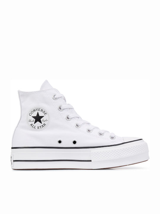Converse Chuck Taylor All Star Lift High Top Flatforms Boots White / Black