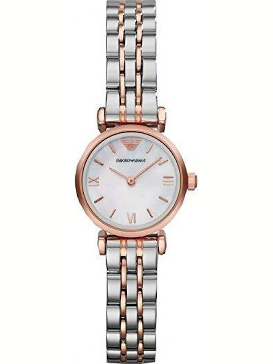 Emporio Armani Gianni T-Bar Ρολόι Μπαταρίας με Μεταλλικό Μπρασελέ