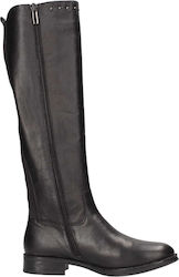 Carmela 66434 Black Leather Booties