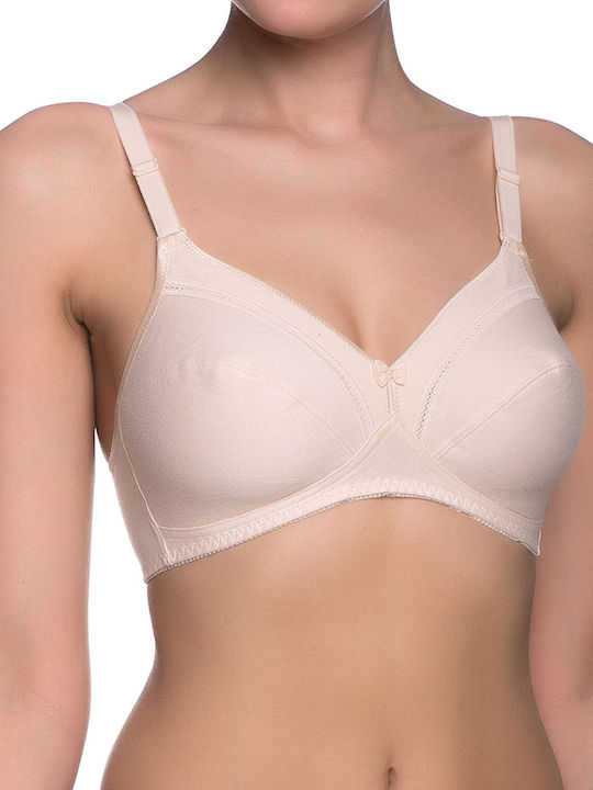 Triumph Cotton Classic Stretch Bra without Padding without Underwire Beige