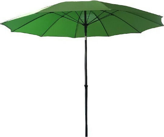Umbrella Floor Round Metal Green D2.7m