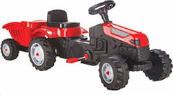 Kids Foot-to-Floor Ride On Tractor with Trailer & Pedal Red -1