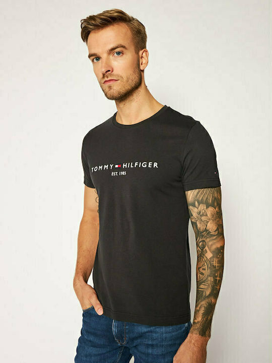 Tommy Hilfiger Мъжка тениска с къс ръкав Черно