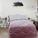Lino Πάπλωμα Μονό 160x220 Delfi Old Pink