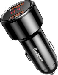 Baseus Fast Charging Car Phone Charger Magic PPS Black, 6A Total Output with 2x USB Ports