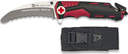 K25 Professional Resque Pocket Knife Black Red