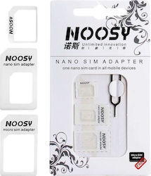 Noosy Nano & Micro SIM Adapter In White Colour