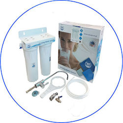 Aqua Pure APDUC 14 Уред за филтриране на вода Двоен Под мивката / Централно снабдяване С прорез ½" с чешма и резервен филтър