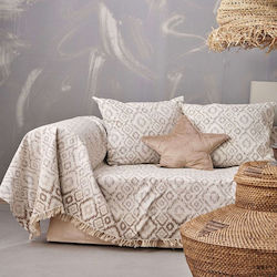 Palamaiki Bohemian Τριθέσιου Καναπέ Π180xΜ300cm Beige