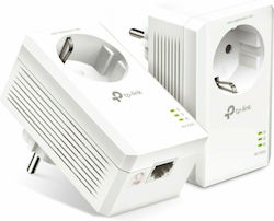 TP-LINK TL-PA7017P KIT v4 Powerline Double Wired with Passthrough Socket and Gigabit Ethernet Port