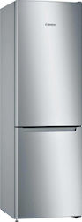 Bosch Хладилник с Фризер 282лт NoFrost В176xШ60xД66см. Инокс
