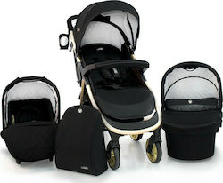 Cangaroo Noble 3 in 1 3 in 1 Baby Stroller Suitable for Newborn Black 107974
