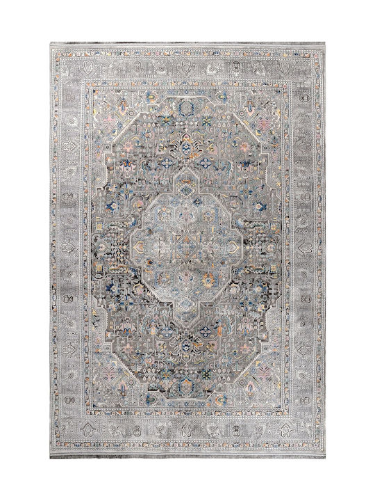 Tzikas Carpets 33511-095 Teppich Rechteckig Synthetisch mit Fransen Quares