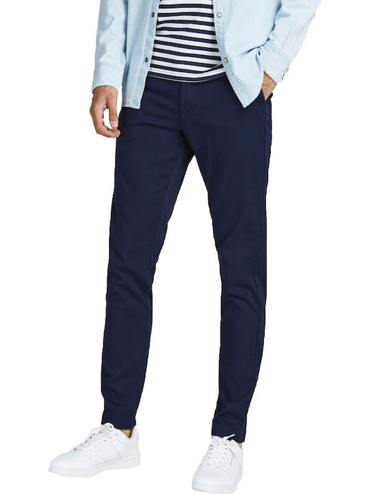 Jack & Jones Men's Trousers Chino Elastic in Slim Fit Navy Blazer