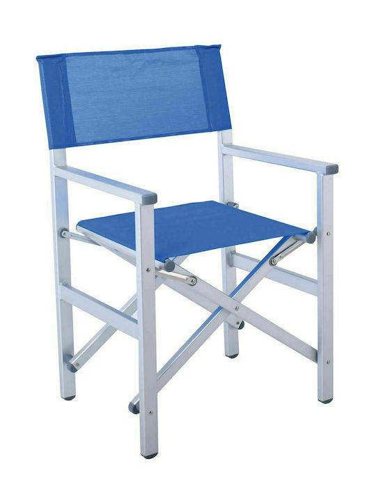 Aluminum Director Chair Μπλε 4pcs 49x51x88cm