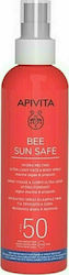 Apivita Bee Sun Safe Hydra Melting Ultra Light Αδιάβροχη Αντηλιακή Лосион За лице и тяло SPF50 във формата на Спрей 200мл