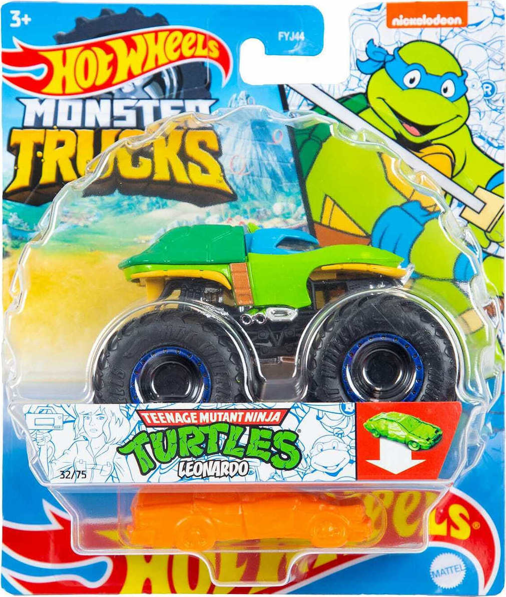 Mattel Hot Wheels Monster Trucks TMNT Leonardo Skroutz Gr