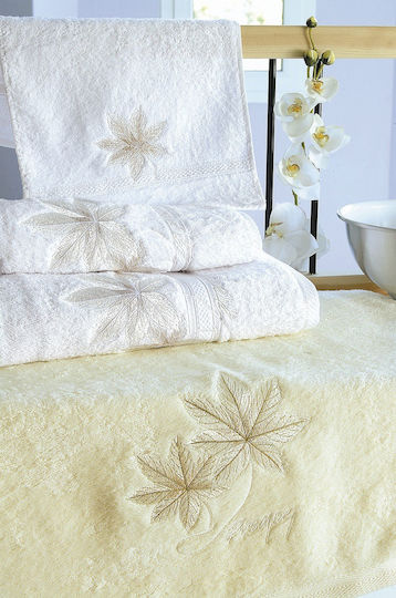 Rythmos Set of Towels 3 pcs Rythm Cream Color Weight 470gsm