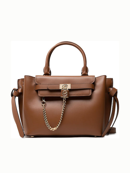 Michael Kors Hamilton Legacy Women's Leather Tote Handbag Tabac Brown