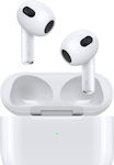 Apple AirPods (3rd generation) with MagSafe Charging Case Earbud Bluetooth Handsfree Ακουστικά με Αντοχή στον Ιδρώτα και Θήκη Φόρτισης Λευκά