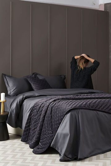 Palamaiki Luxe Sateen Σετ Oxford Coal 50x75cm