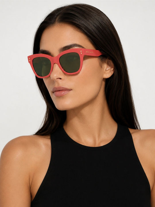 Gucci Γυαλιά Ηλίου Κόκκινα με Κοκκάλινο Σκελετό